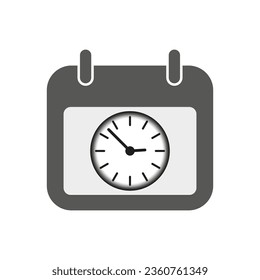 Calendar clock icon. Vector illustration. EPS 10.