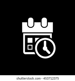 Calendar clock icon vector illustration EPS 10.