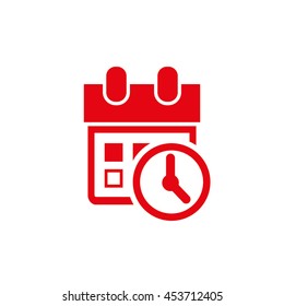 Calendar clock icon vector illustration EPS 10.