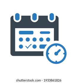 Icono del reloj del calendario.recordatorio,día (ilustración vectorial)