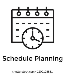 
A calendar and a clock representing schedule planning 
