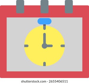 Calendar with Clock for Time Management