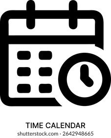 Calendario y reloj Gestión del tiempo Diseño de iconos