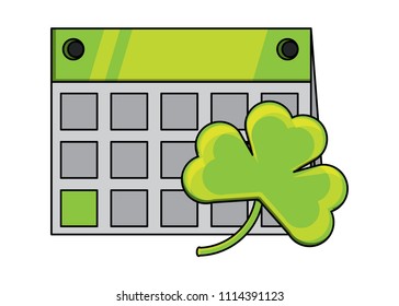 calendar with clover icon