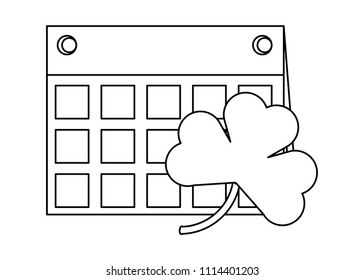 calendar with clover icon