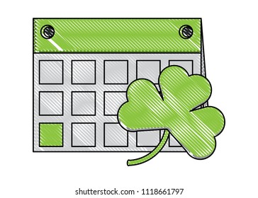calendar with clover icon