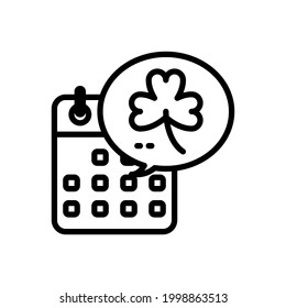 Kalender mit Umrisssymbole. Vektorgrafik. Bearbeitbarer Strich. Einzeln Symbol geeignet für Web, Infografiken, Interface und Apps.