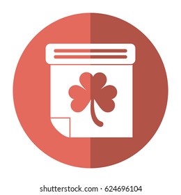 calendar clover st patrick day irish culture shadow