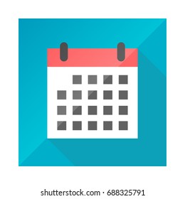Calendar color flat icon.vector eps illustration