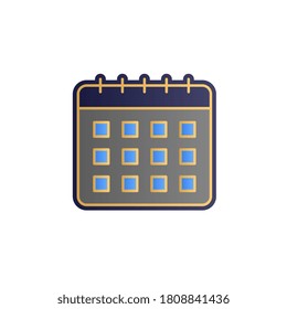 Icono de vector de gradiente de color del calendario