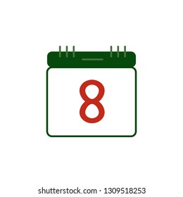Calendar color icon. Element of 8 march icon. Premium quality graphic design icon. Signs and symbols collection icon for websites, web design, mobile app