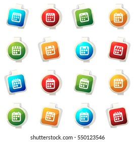 Calendar color icon for web sites and user interfaces