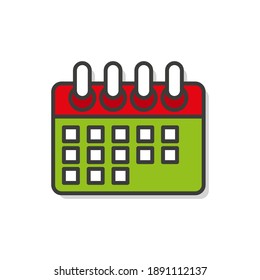 
Calendar colored icon Vector illustration