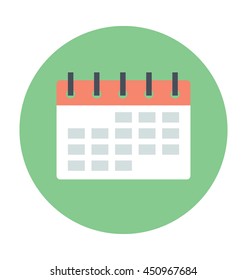 Calendar Colored Vector Icon