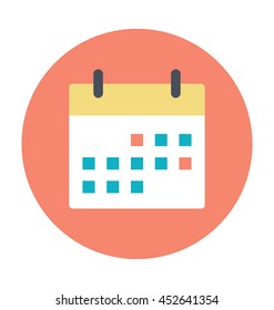 Calendar Colored Vector Icon