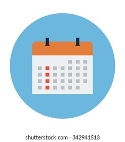 Calendar Colored Vector Illustration 