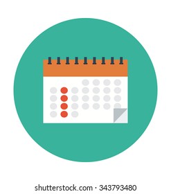 
Calendar Colored Vector Illustration
