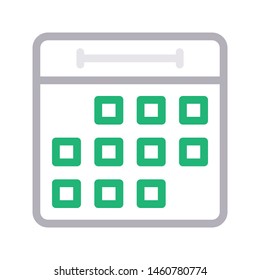 calendar colour line vector icon