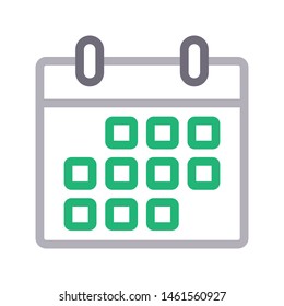 calendar colour line vector icon