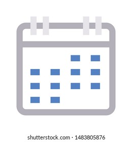 calendar colour line vector icon