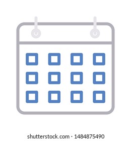 calendar colour line vector icon