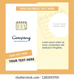 Calendar Company Brochure Template. Vector Busienss Template
