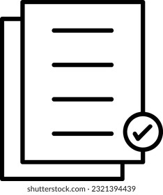 calendar computer check list line icon for download