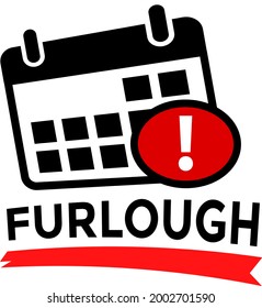 calendar concept, furlough, vector illustration