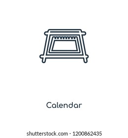 Calendar concept line icon. Linear Calendar concept outline symbol design. This simple element illustration can be used for web and mobile UI/UX.