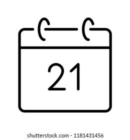 Calendar concept line icon. Simple element illustration. Can be used for web and mobile UI/UX