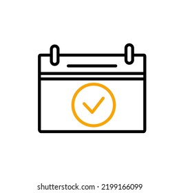 calendar concept line icon. Simple element illustration. calendar concept outline symbol design.