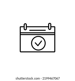 calendar concept line icon. Simple element illustration. calendar concept outline symbol design.