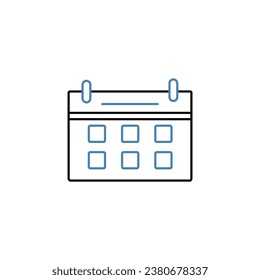 Calendar concept line icon. Simple element illustration.Calendar concept outline symbol design.