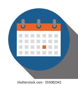 Calendar concept  over circle design, vector illustration 10 eps graphic.
