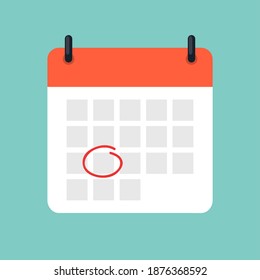 Calendar. Concept of Schedule, appointment. Vector Illustration
