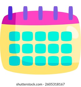 Calendar Contact Us - icon illustration flat