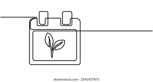 Ícone de Linha Contínua do Calendário, Ícone de Linha do Calendário com Traço Editável, ilustração de vetor de linha contínua do calendário, ilustrações e vetores de desenho contínuo do calendário de tabela de arte de linha única.