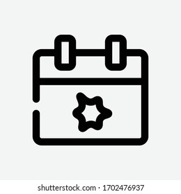  coronavirus del calendario, icono del calendario, elementos de corona y conjunto de iconos saludables, icono de línea premium para el diseño web y desarrollo de aplicaciones