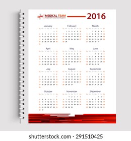 calendar with corporate identity logo