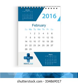 Calendar with corporate identity logo Medicine