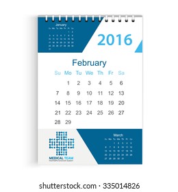 Calendar with corporate identity logo Medicine