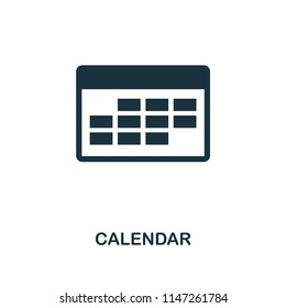 Calendar creative icon. Simple element illustration. Calendar concept symbol design from contact us collection. Can be used for web, mobile and print. web design, apps, software, print.