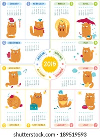Calendar With Cute Cats