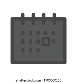 Calendar dark colored vector icon