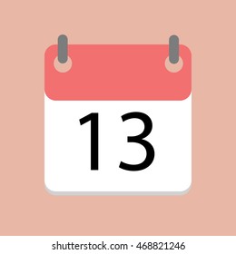 Calendar Data Colorful Icon Flat Vector Illustration