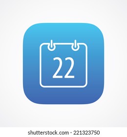 Calendar Data sign pictogram. Vector symbol icon. Simple flat metro design style. ESP10
