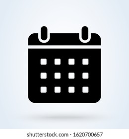 Calendar and data symbol. vector Simple modern icon design illustration.