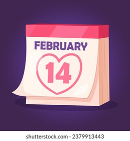 Calendar with the date 14 february 