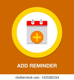 Calendar Date With Add Symbol - Business Event Sign, Reminder Icon