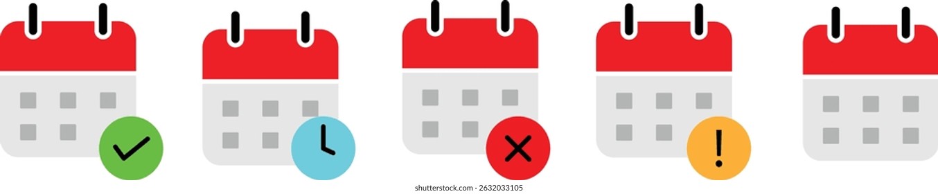 Vetor de ícone de ilustração de compromisso de data do calendário.
